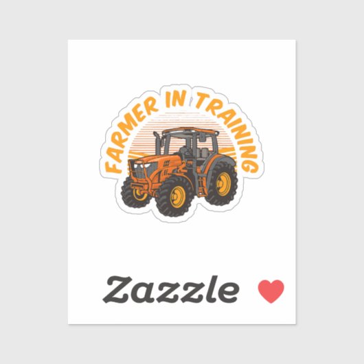 Grappige Toekomstige Boer In Opleiding Tractor Lan Sticker (Vel)