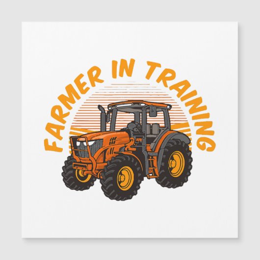 Grappige toekomstige boer in opleiding tractorland (Voorkant)