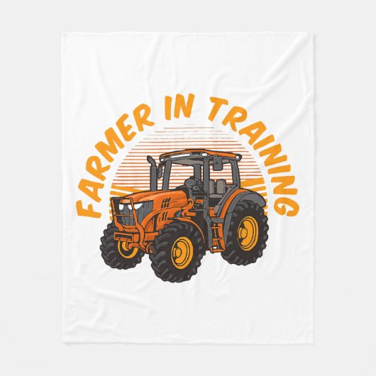 Grappige toekomstige boer in opleiding tractorland fleece deken (Voorkant)