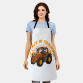 Grappige toekomstige boer in opleiding tractorland schort (Gedragen)