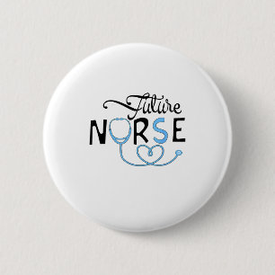 Grappige toekomstige verpleegster verpleegsterscho ronde button 5,7 cm