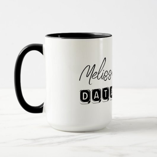 Grappige Toetsenbord Typografie Beroep Data Entry Mok (Links)