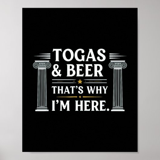 Grappige toga en bier dat is waarom ik & # 39; m h poster (Voorkant)