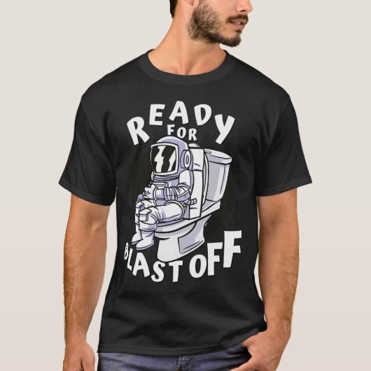 Grappige toilet astronaut t-shirt (Voorkant)