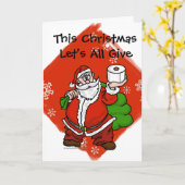 Grappige Toiletpapier Cadeau Kerstkaart COVID-19 Kaart (Gele Bloem)