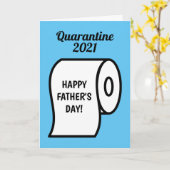 Grappige toiletpapierrol quarantaine Vaderdag Kaart (Gele Bloem)
