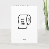 Grappige toiletpapierrol quarantine Vaderdag Kaart (Achterkant)