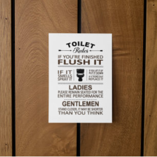 Grappige Toiletregels Badkamer Humor Briefkaart