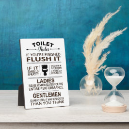Grappige Toiletregels Badkamer Humor Fotoplaat