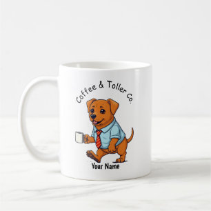 Grappige Toller Retriever Hond Zakelijke Pak Koffi Koffiemok