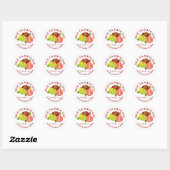 Grappige tomaat fruit groente ronde sticker (Vel)