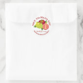 Grappige tomaat fruit groente ronde sticker (Tas)
