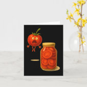 Grappige Tomaat Verrassing Een Pot Gesneden Tomate Kaart (Gele Bloem)