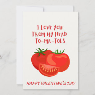Grappige Tomaat Woordspeling Valentijnsdag Feestdagenkaart