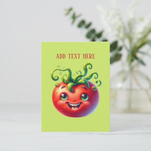 Grappige Tomatenliefhebbers voegen tekst toe Briefkaart (Staand voorkant)