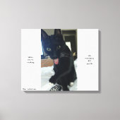 Grappige tong afstandsbediening kat art KC Sports Canvas Afdruk (Voorkant)