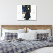 Grappige tong afstandsbediening kat art KC Sports Canvas Afdruk (Insitu (Slaapkamer))
