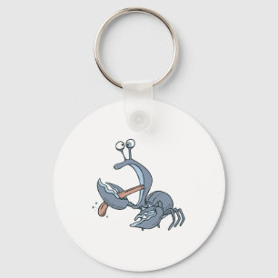 grappige tong krab sleutelhanger