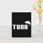 Grappige Tonijn Blauwvin Diep Zee Gevist Tonijn Gi Kaart (Gele Bloem)