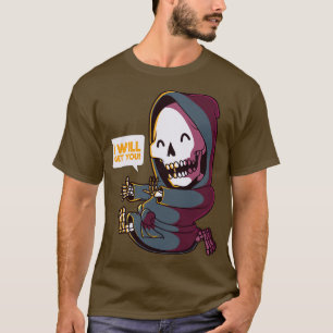 Grappige Toon Grim Reaper Ik zal je krijgen T-shirt