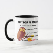 Grappige Top 5 Moods Koffie Mok, 11oz, 15 oz Keram Mok (Links)