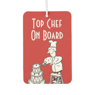Grappige Top Chef Cartoon Luchtverfrisser