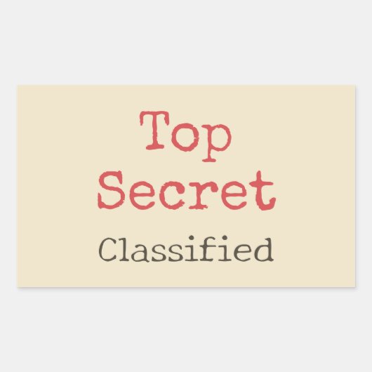 Grappige Top Secret Stickers (Voorkant)