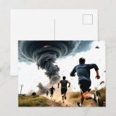 Grappige Tornado Stormjager  Briefkaart (Voorkant / Achterkant)