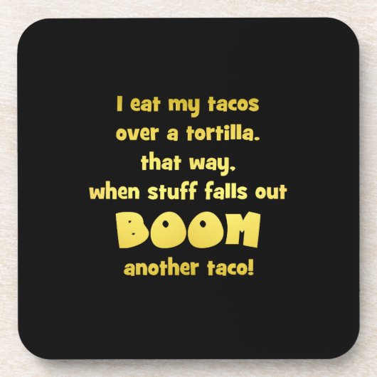 Grappige Tortilla Boom Grap Bier Onderzetter (Voorkant)