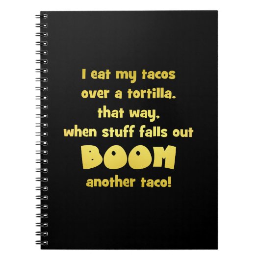 Grappige Tortilla Boom Grap Notitieboek (Voorkant)
