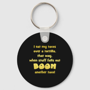 Grappige Tortilla Boom Grap Sleutelhanger