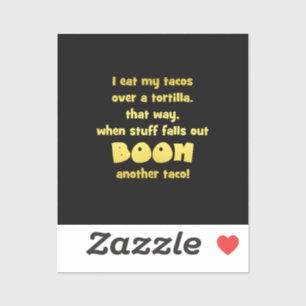 Grappige Tortilla Boom Grap Sticker