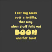 Grappige Tortilla Boom Grap Sticker (Voorkant)