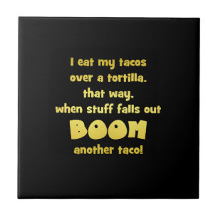 Grappige Tortilla Boom Grap Tegeltje
