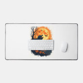 Grappige Tortoise Halloween Silhouette Spooky Tort Bureaumat (Keyboard & Muis)