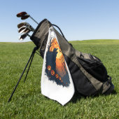 Grappige Tortoise Halloween Silhouette Spooky Tort Golfhanddoek (Groen)