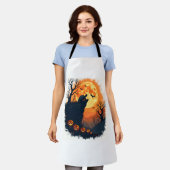 Grappige Tortoise Halloween Silhouette Spooky Tort Schort (Gedragen)