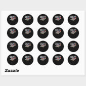 Grappige toss zoals baas Cornhole Competition Amer Ronde Sticker (Vel)