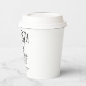 Grappige tot de dood ons scheidt feest huwelijksfe papieren bekers (Links)