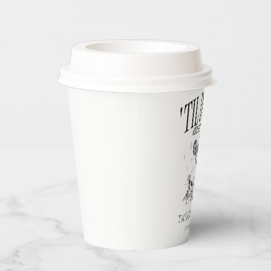 Grappige tot de dood ons scheidt feest huwelijksfe papieren bekers (Rechts)