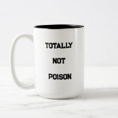 Grappige 'totaal geen vergif'-Mok | 2-tone wit en Tweekleurige Koffiemok (Links)
