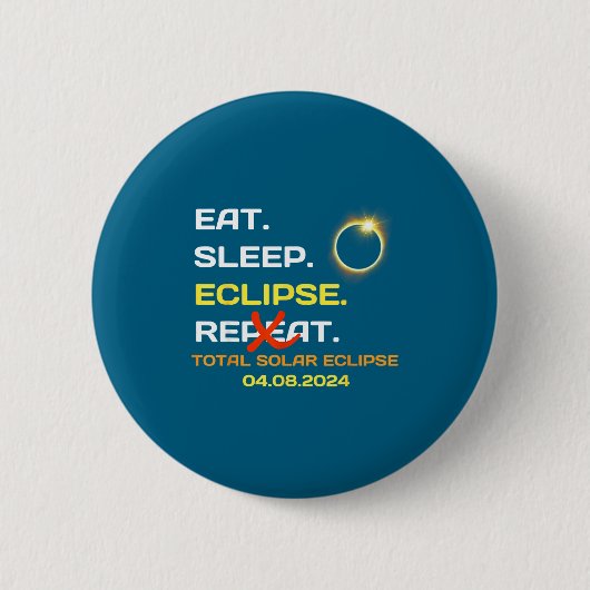 Grappige Totale Zonsverduistering Amerika Totalite Ronde Button 5,7 Cm (Voorkant)