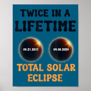 Grappige Totale Zonsverduistering Twee Keer Levens Poster