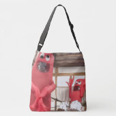 Grappige Tote Bag met Dolle Opblaasbare Buis Manne (Achterkant)