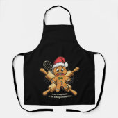 Grappige "Tough Battle" Kerstman Van Peperkoek Schort (Voorkant)