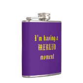 Grappige tovenaar Vinyl Wrapped Flask Heupfles (Rechts)