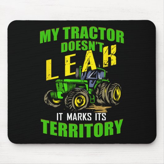 Grappige tractor - Mijn tractor lekt niet Muismat (Voorkant)