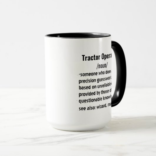 Grappige Tractor Operator Definitie geschenken Mok (Voorkant rechts)