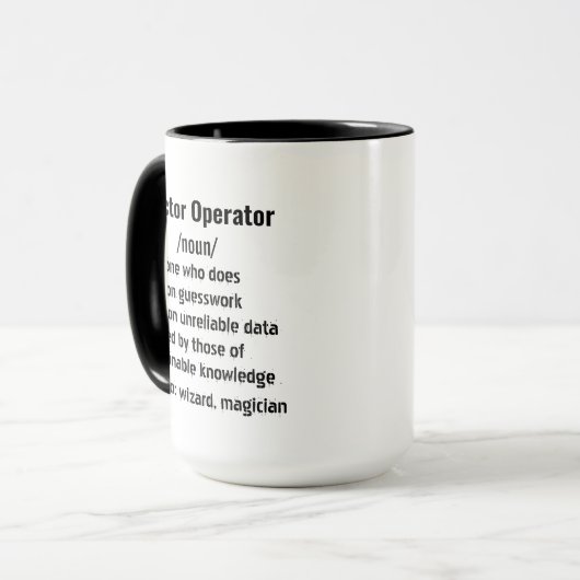 Grappige Tractor Operator Definitie geschenken Mok (Voorkant links)