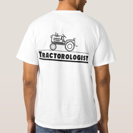 Grappige Tractor Racing Tractorologist T-shirt (Achterkant)